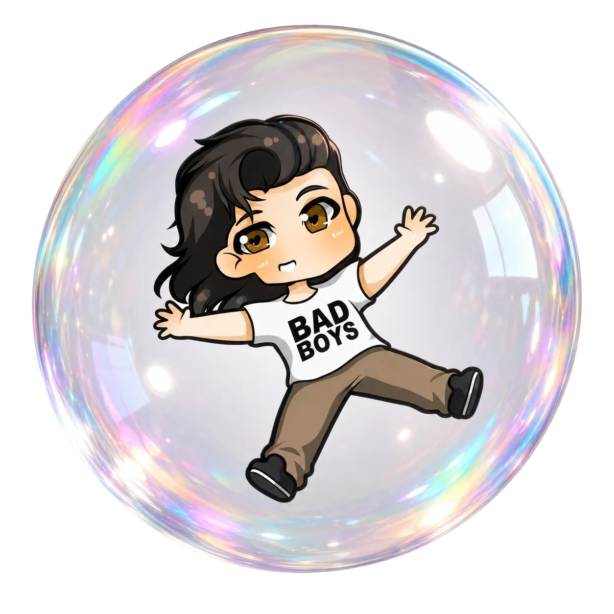Jason, floating in a bubble in time