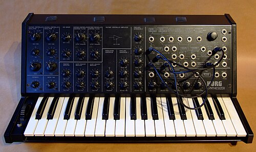 A Korg MS-20 synthesizer, the type of instrument Mike Score bought secondhand before forming A Flock of Seagulls in Liverpool in 1979