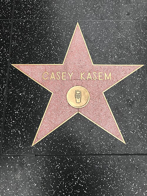 Casey Kasem's star on the Hollywood Walk of Fame