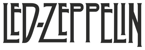 The Led Zeppelin logo, one of the arena rock acts that anchored AOR playlists