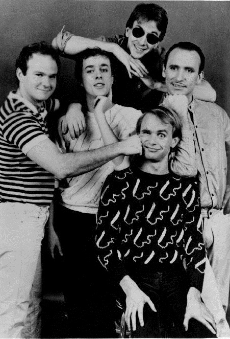 A 1983 group portrait of the five members of Men at Work