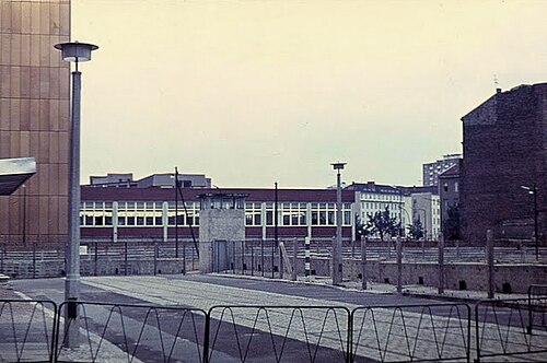 A surviving section of the Berlin Wall, the Cold War barrier that inspired 99 Luftballons after balloons at a 1982 Stones concert drifted toward it
