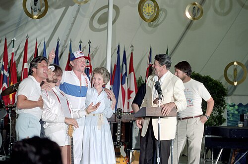 The Beach Boys performing at a White House event during the Reagan administration
