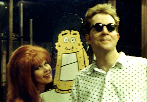 Kate Pierson and Fred Schneider of the B-52's in Boston in August 1989