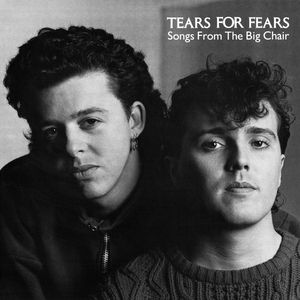 The album cover for Tears for Fears' Songs from the Big Chair with a portrait of the duo