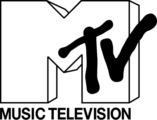 The original 1981 MTV Music Television logo, a large block M with a hand painted TV inside it